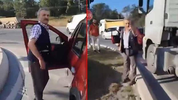 Arnavutköy'de tartıştığı kamyon şoförünün üzerine bıçakla yürüdü