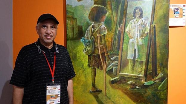 6 ülkeden 15 ressam Akçaabat'ta buluştu; Gazze'deki dram tuvale yansıdı