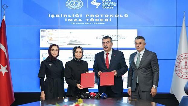 MEB ile Şule Yüksel Şenler Vakfı arasında 'kütüphane' protokolü