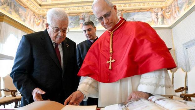 Filistin Devlet Başkanı Abbas, Papa 14’üncü Leo ile bir araya geldi