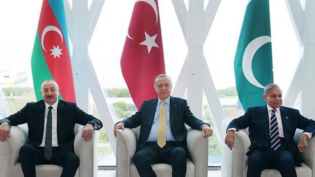 Cumhurbaşkanı Erdoğan, Azerbaycan Cumhurbaşkanı Aliyev ve Pakistan Başbakanı Şerif ile görüştü