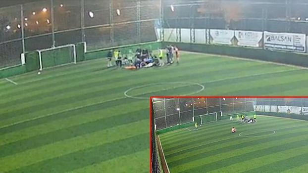 Halı sahada dili boğazına kaçtı, arkadaşlarının müdahalesiyle hayatta kaldı