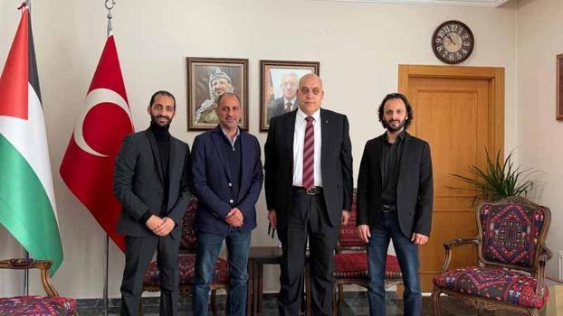 'Le Trio Joubran' müzik grubu, Filistin Ankara Büyükelçisi Jaish'i ziyaret ett