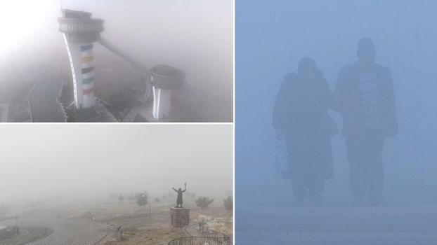 Erzurum'da sis etkisini sürdürüyor