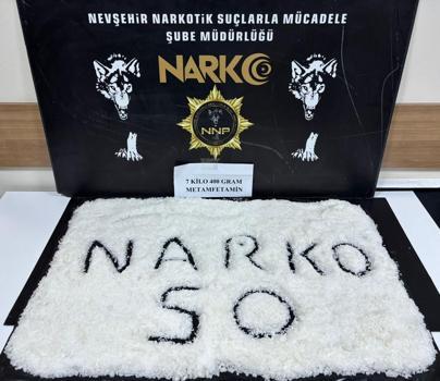 Nevşehir'de 7,4 kilo metamfetaminle yakalanan şüpheli tutuklandı