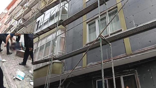 5’inci katta çalışırken iskeleden düşen işçi ağır yaralandı
