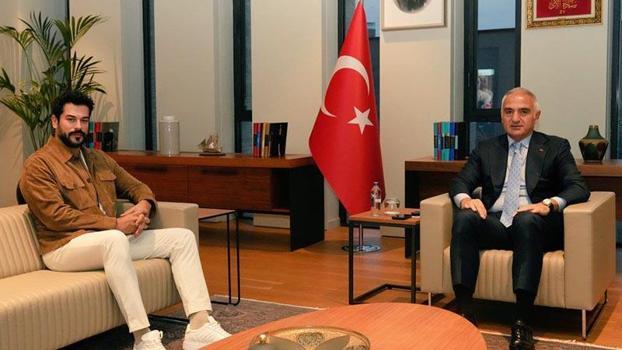 Oyuncu Burak Özçivit’ten Bakan Ersoy'a ziyaret