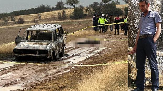 Yanmış otomobilin yanında bulunan cesedin, kayıp başı aranıyor