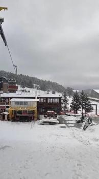 Uludağ'da kar yağışı etkili oldu