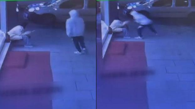 Sultangazi'de kapkaç girişimi kamerada; telefonu sahibinin elinden çalamayan şüpheli kaçtı