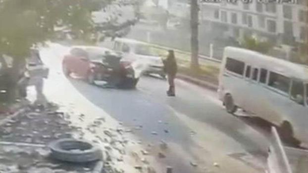 Polise çarptığı kazanın görüntüsünü sosyal medyada paylaştı, gözaltına alındı