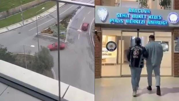 İzmir'de drift yapan sürücü yakalandı; ehliyeti daha önceden iptal edilmiş