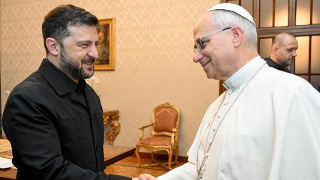 Zelenskiy, Papa 14’üncü Leo ile bir araya geldi