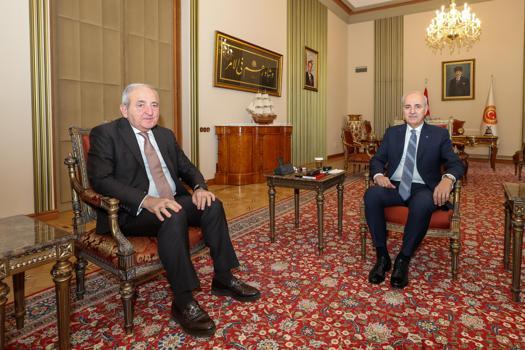 Kurtulmuş, Karadeniz Ekonomik İşbirliği Parlamenter Asamblesi Genel Sekreteri Hajiyev’i kabul etti.