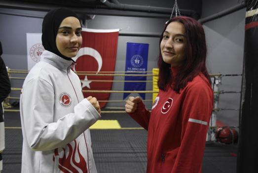 Muay thai ve kick boks sporcusu kız kardeşler, yeni şampiyonluklara hazırlanıyor