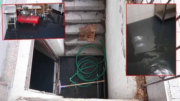 Sultangazi'de iş yeri ve evleri atık su bastı