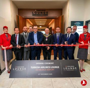 THY, Avrupa’daki ilk özel yolcu salonunu Edinburgh Havalimanı’nda açtı