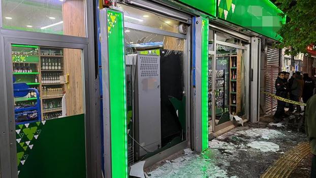 Markete patlayıcı madde atıp kaçan şüpheli aranıyor