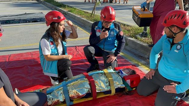 Marmaris Devlet Hastanesi’nde deprem ve yangın tatbikatı
