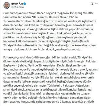 AK Parti'li Ala: Türkiye, barış için vazgeçilmez ortak ve istikrarın inşasında güvenilir bir mimar kimliğini güçlendirmektedir