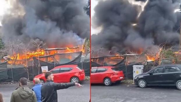 Sarıyer'de iş yerinde yangın