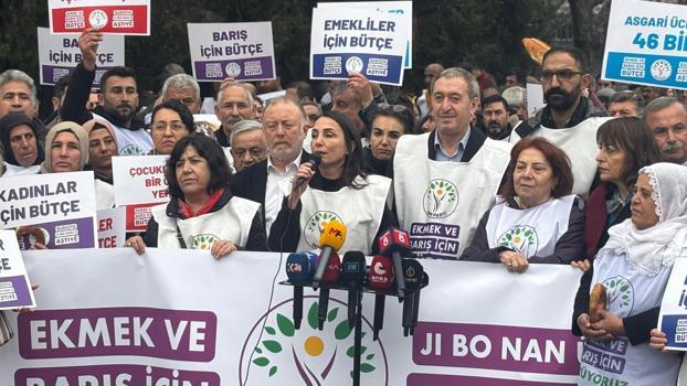DEM Parti'den TBMM önünde 'bütçe' protestosu