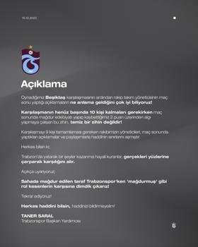 Trabzonspor Başkan Yardımcısı Saral: Herkes haddini bilsin