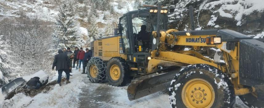 Trabzon’da kar mesaisi
