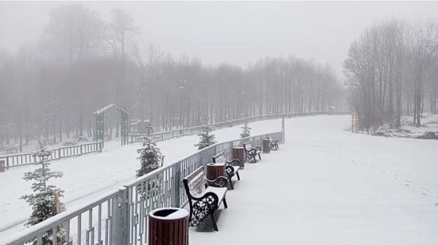 Kuzuyayla Tabiat Parkı beyaza büründü