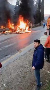 Aydın'da kaza sonrası iki araç da alev aldı: 2 yaralı