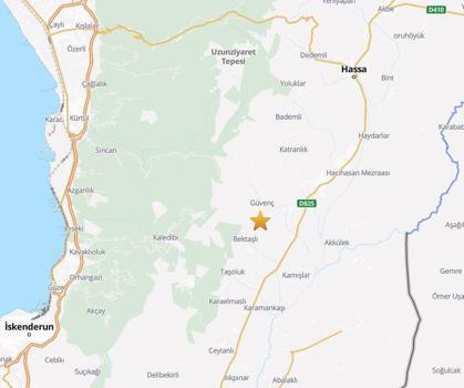 Hatay'da 4 büyüklüğünde deprem