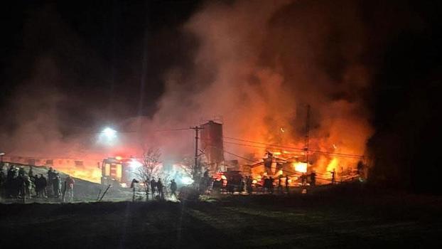 Bolu'da kümes yangını