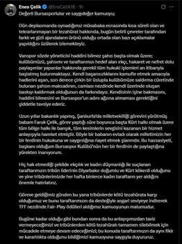 Bursaspor Başkanı Çelik'ten tezahürat tartışmalarına açıklama