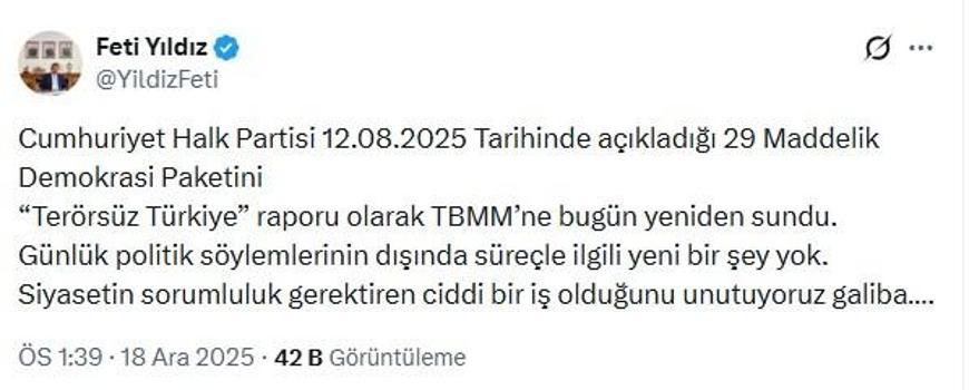 MHP'li Yıldız: CHP'nin raporunda süreçle ilgili yeni bir şey yok