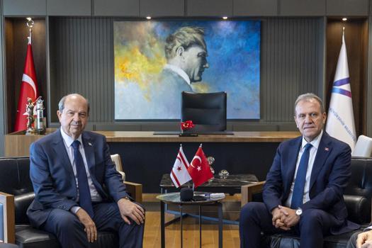 KKTC’nin 5’inci Cumhurbaşkanı Tatar’dan MBB Başkanı Seçer’e ziyaret