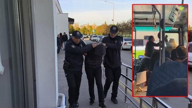 Kadın yolcuyla kavga eden otobüs şoförü gözaltına alındı