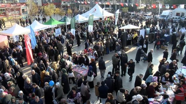 İstanbul–Maltepe'de Gazze'ye yardım için 'Hayır Çarşısı' kuruldu