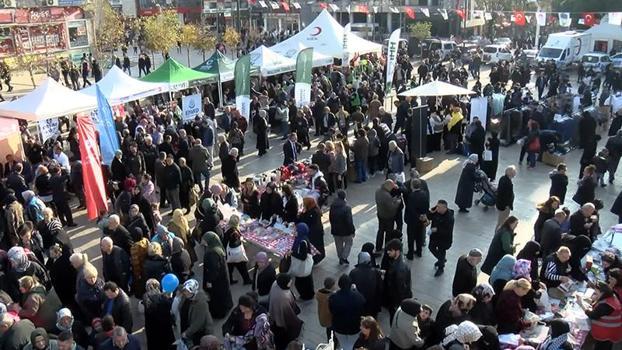 Maltepe'de Gazze'ye yardım için 'Hayır Çarşısı' kuruldu