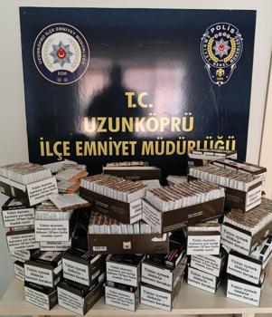 Edirne’de iş yerinde 12 bin 920 adet dolu makaron ele geçirildi