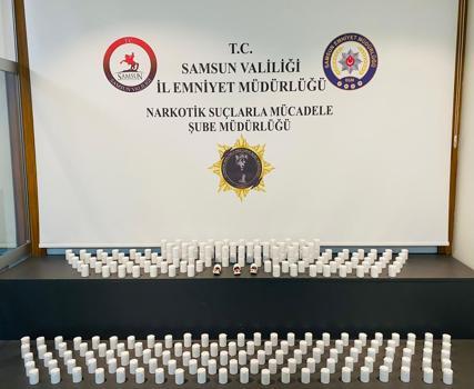 Samsun’da 14 bin 100 sentetik hap ele geçirildi