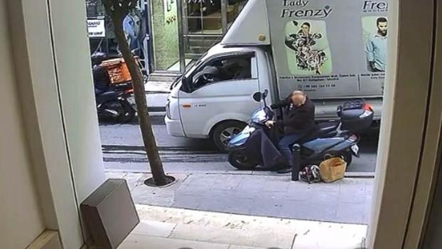Şişli'de taşlama makinesi hırsızlığı kamerada