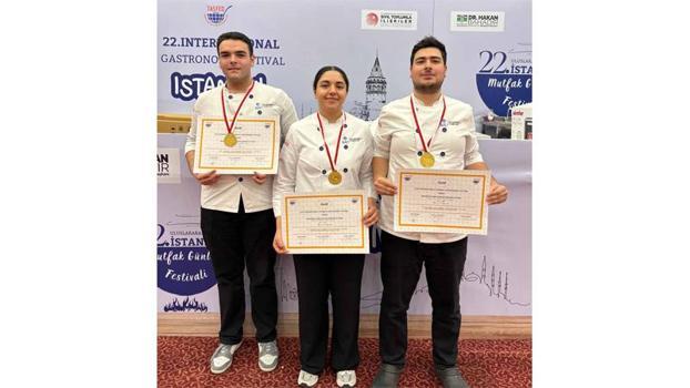 BAU Gastronomi öğrencilerine 2 altın madalya