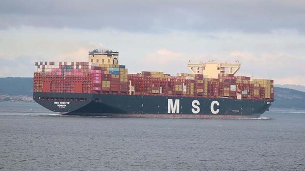 'MSC Türkiye', Çanakkale Boğazı'ndan geçti