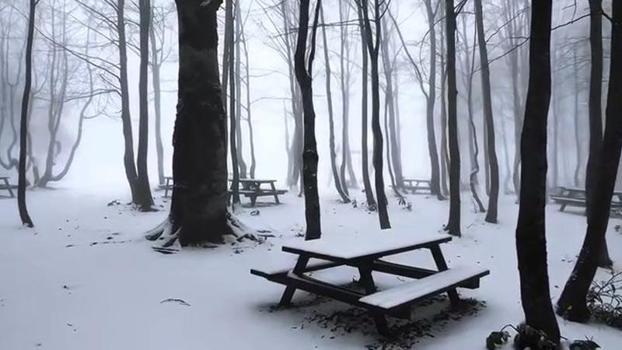 Kartepe’de kar manzarası