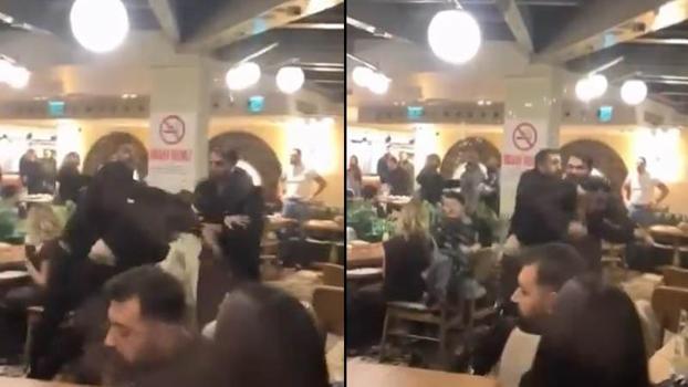 Beşiktaş’ta dönercide tekmeli yumruklu kavga kamerada