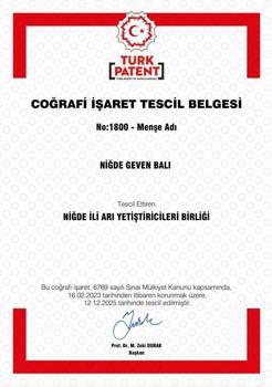 Niğde 'Geven Balı' coğrafi işaretle tescillendi