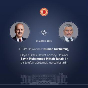 TBMM Başkanı Kurtulmuş, Libya Yüksek Devlet Konseyi Başkanı Takala ile görüştü