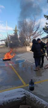 Nevşehir’de eğitim personeline uygulamalı yangın eğitimi