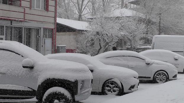 Erzurum'da soğuk hava ve kar yağışı etkili oluyor (2)