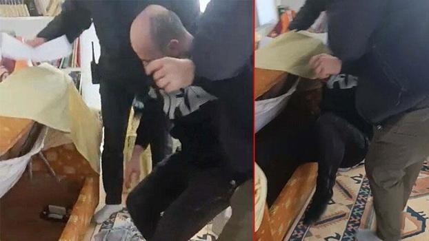 Aydın’da firari hükümlü, kanepenin altında saklanırken yakalandı